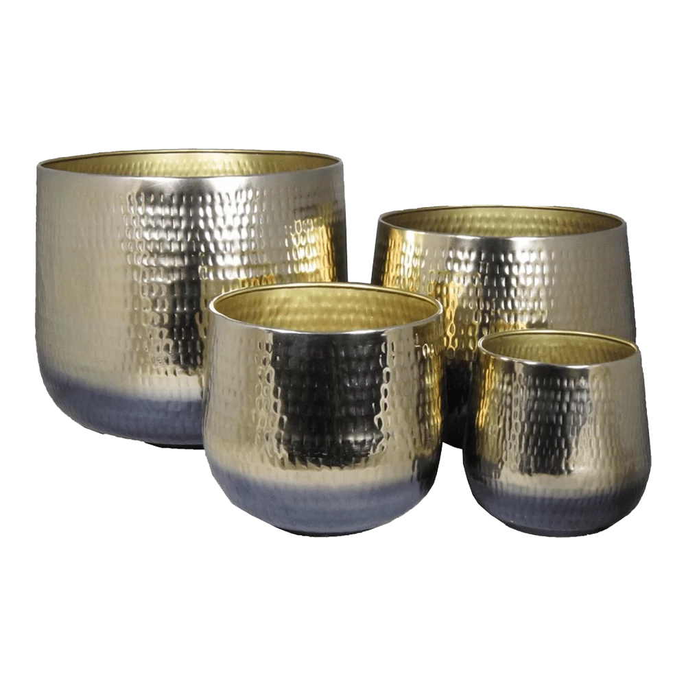 Bloempot Athene - D21 X H16cm - Goud 2 Bloempot Athene - D21 X H16cm - Goud - Afbeelding 2