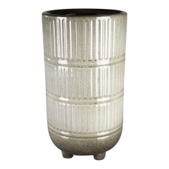 Bloempot Denise Hoog - D13 X H24cm - Off White