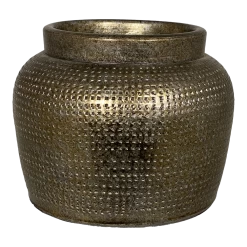 Bloempot Marrakesh - D18 X H14cm - Zilver Goud