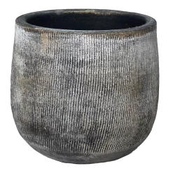 Bloempot Miami - D33 X H31cm - Zwart Cement