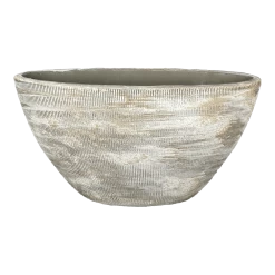 Bloempot Miami Ovaal - L41 X D19 X H22cm - Grijs