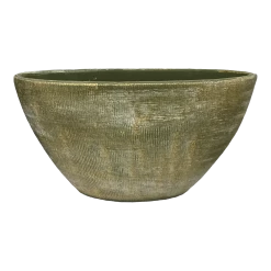 Bloempot Miami Ovaal - L41 X D19 X H22cm - Groen Cement