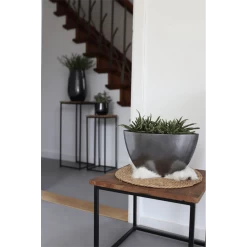 Bloempot Petra - D39 X H35cm - Platinum -Kamerplanten Winkel bloempot petra platinum bloempot 3 1