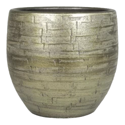 Bloempot Steef - D32 X H31cm - Industrieel Goud