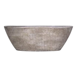 Bloempot Mira Ovaal - L69 X B17 X H25cm - Wit