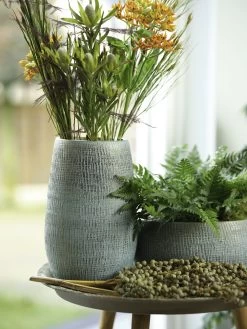 Bloempot Ryan Ovaal - L35 X B12 X H12cm - Shiny Blue -Kamerplanten Winkel boot ryan shiny blue keramiek d35x12 h12 boot 7 14