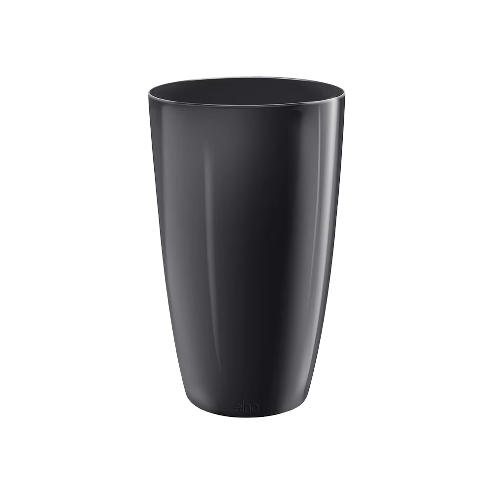 Bloempot Elho Brussels Diamond Rond Hoog 27cm - Metallic Zwart 1 Bloempot Elho Brussels Diamond Rond Hoog 27cm - Metallic Zwart