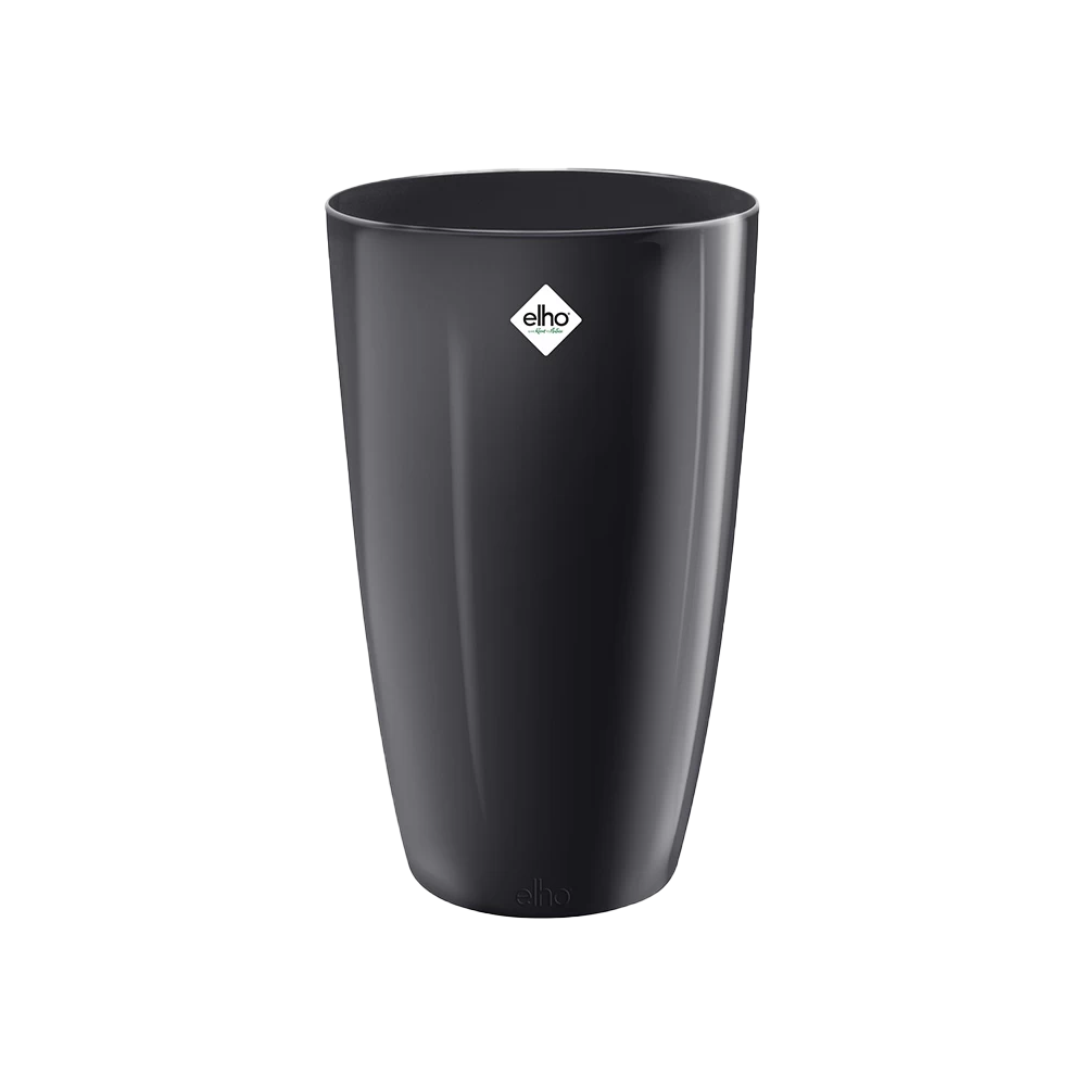 Bloempot Elho Brussels Diamond Rond Hoog 32cm - Metallic Zwart 2 Bloempot Elho Brussels Diamond Rond Hoog 32cm - Metallic Zwart - Afbeelding 2