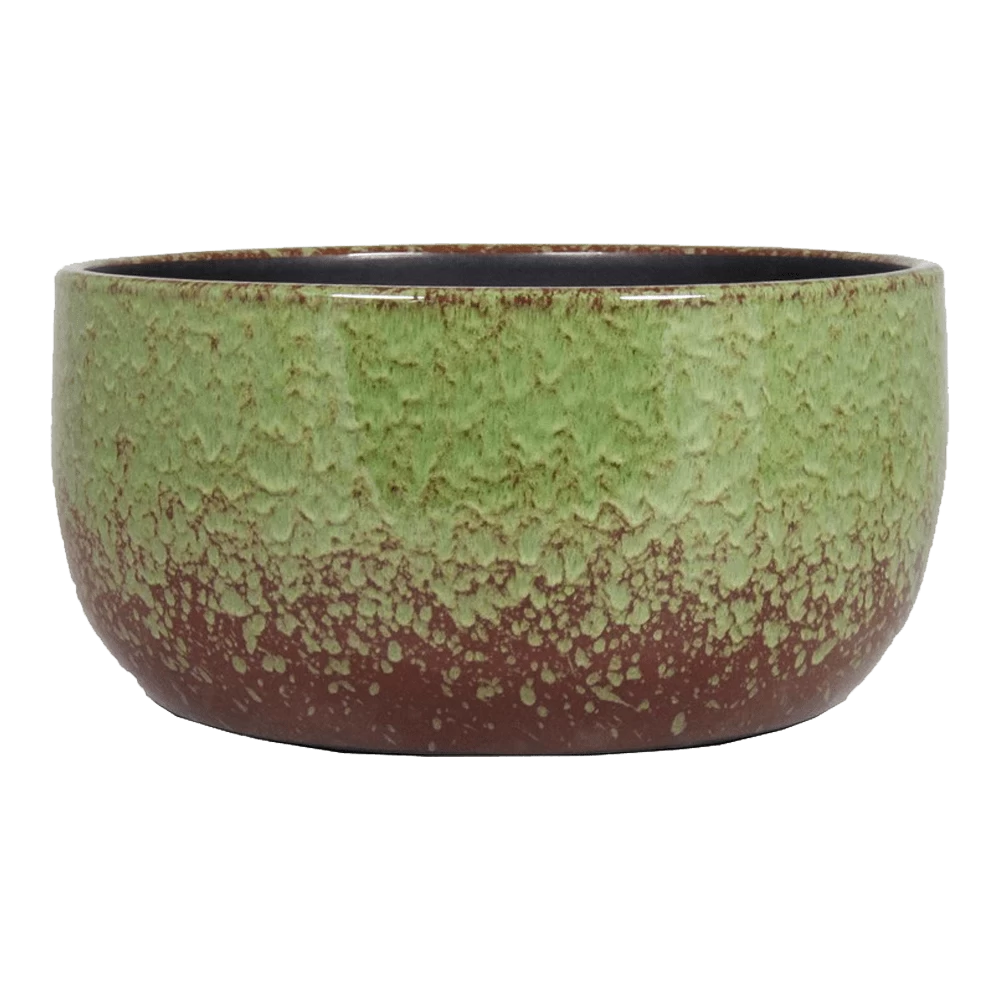 Plantenschaal Sepp - D28 X H13cm - Groen 1 Plantenschaal Sepp - D28 X H13cm - Groen