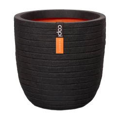 Capi Bloempot Bol Nature Row NL - D43 X H41cm - Zwart