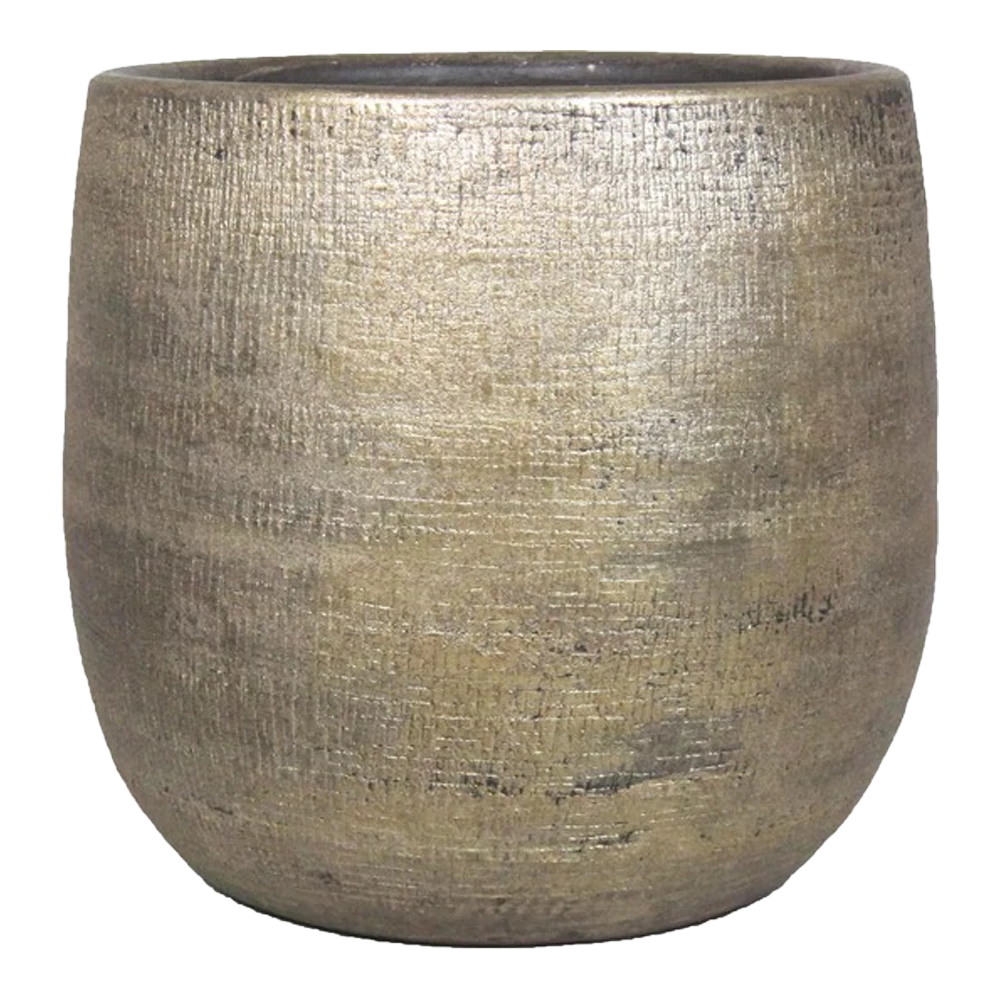 Bloempot Mira - D49 X H45cm - Goud 1 Bloempot Mira - D49 X H45cm - Goud