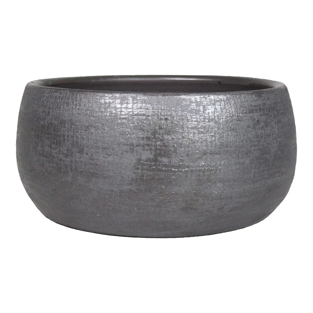 Plantenschaal Mira - D34 X H15cm - Antraciet 1 Plantenschaal Mira - D34 X H15cm - Antraciet