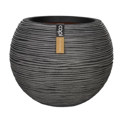 Capi Bloempot Hoog Nature Rib NL - D40 X H32cm - Antraciet