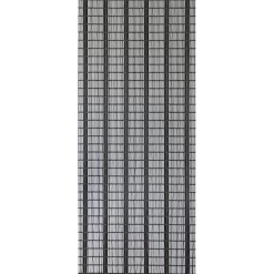 Vliegengordijn Banen - Wit/Zwart/Zilver - 90 X 210cm - Sun-Arts