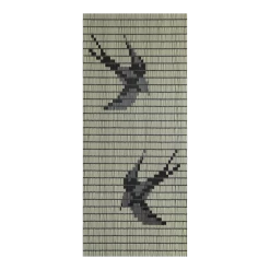 Vliegengordijn Zwaluwen - Creme/Zwart - 90 X 210cm - Sun-Arts