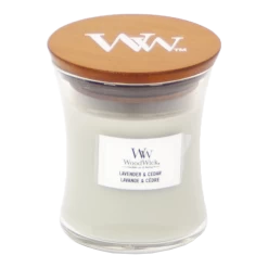 Woodwick Lavender & Cedar Mini Candle - Geurkaars