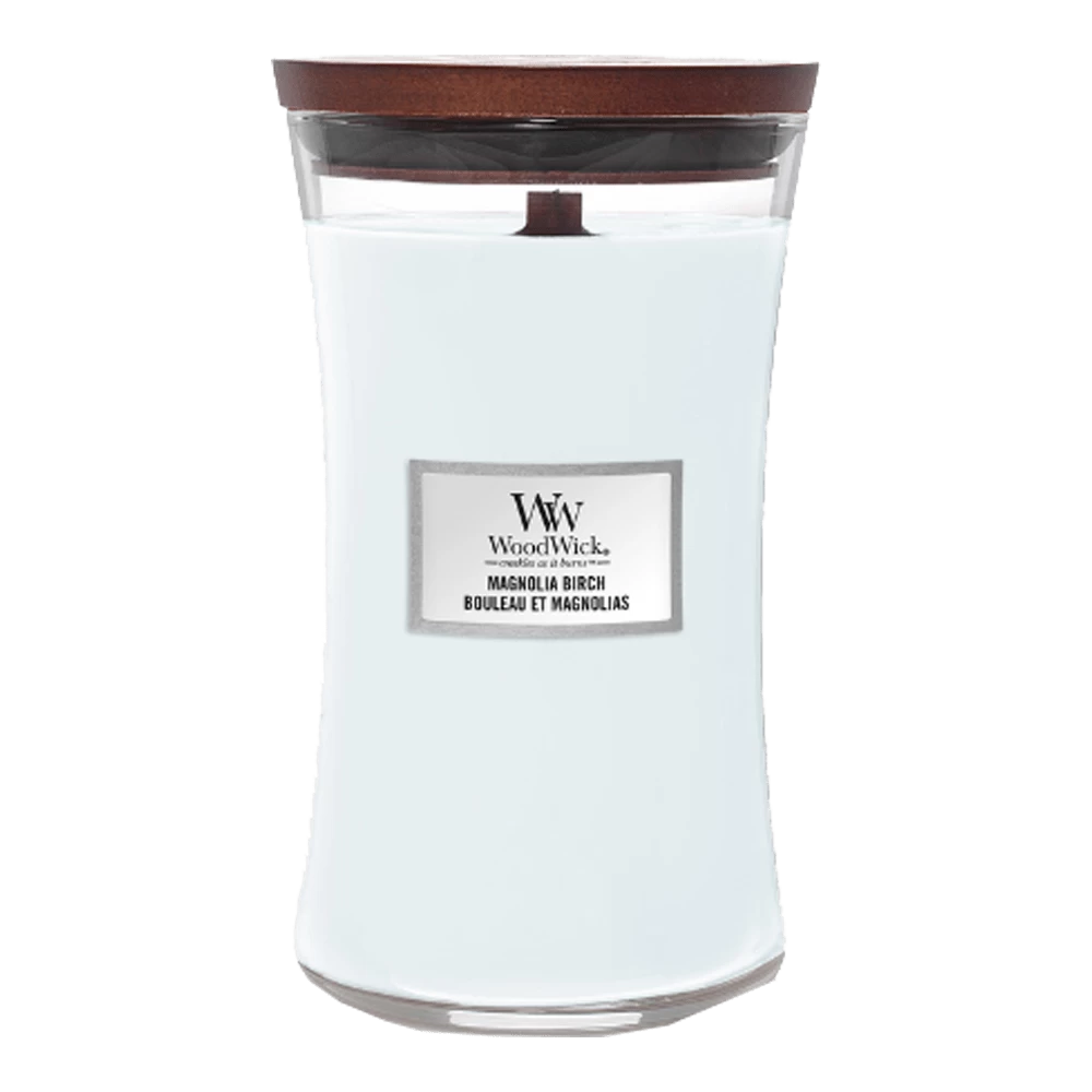 Woodwick Magnolia Birch Large Candle - Geurkaars 1 Woodwick Magnolia Birch Large Candle - Geurkaars