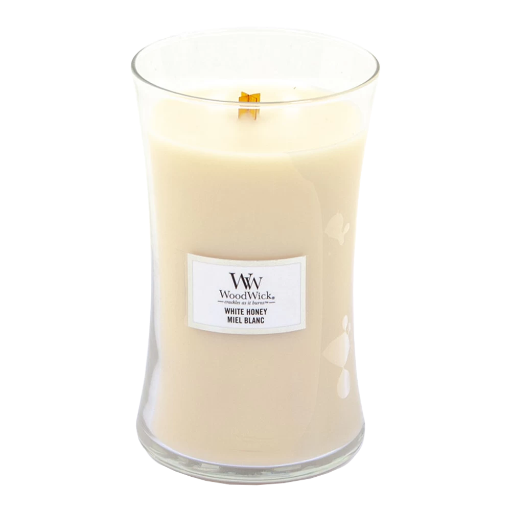 Woodwick White Honey Large Candle - Geurkaars 2 Woodwick White Honey Large Candle - Geurkaars - Afbeelding 2