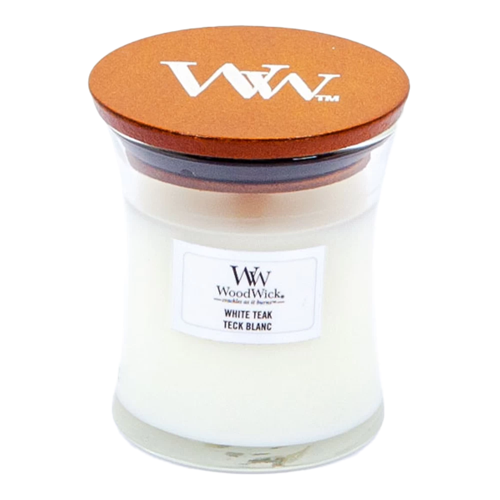 Woodwick White Teak Mini Candle - Geurkaars 1 Woodwick White Teak Mini Candle - Geurkaars